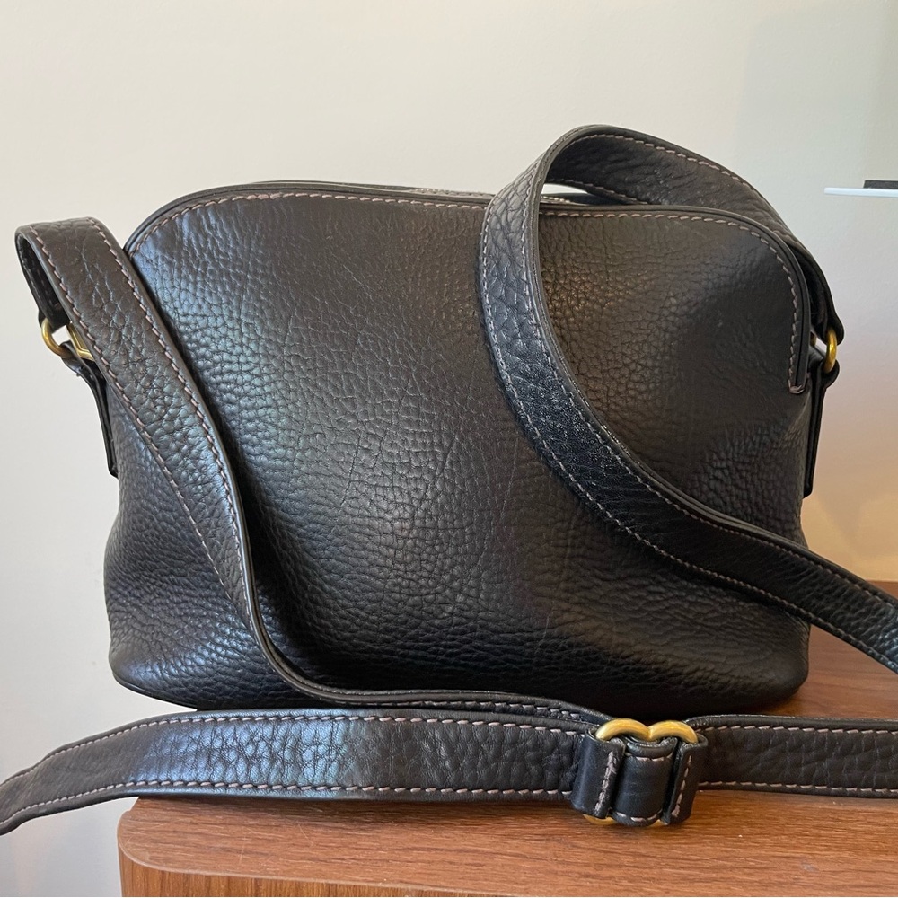 Coach #4914 Black Pebbled Leather Crossbody Bag